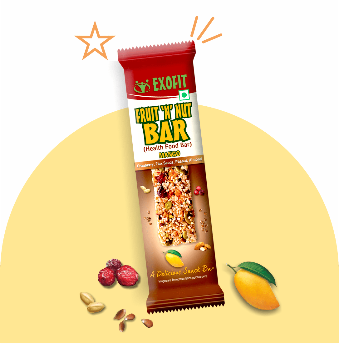 Exofit Fruits ‘N’ Nut Bar -35g (Pack of 6 Bars)