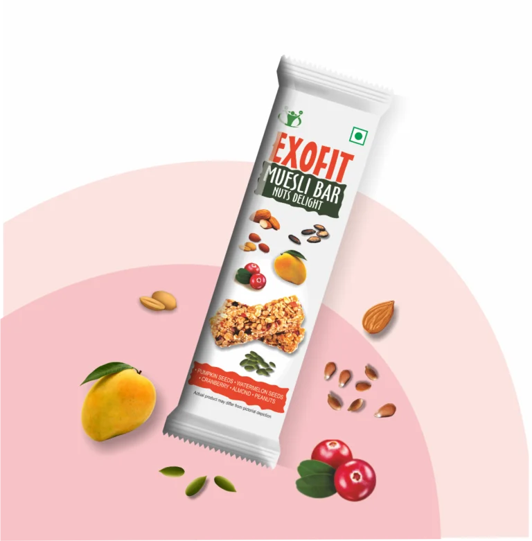 Exofit Muesli Bar Nuts Delight-35g (Pack of 6 Bars)