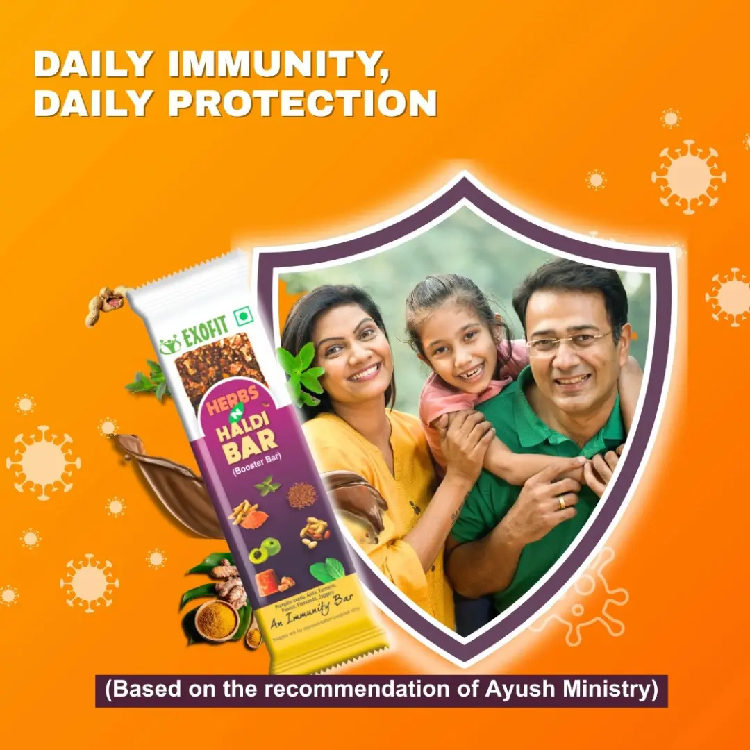 A Delicious Way to Build Up Immunity - Exofit Immunity Booster Herbs 'N' Haldi Bar