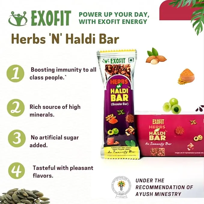 Exofit Herbs ‘N’ Haldi bar-35g (Pack of 6 Bar) - Image 4