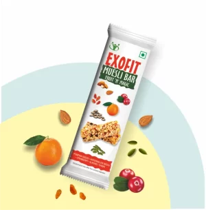 Exofit Muesli Bar Fruit ‘N’ Magic-35g (Pack of 6 Bars)